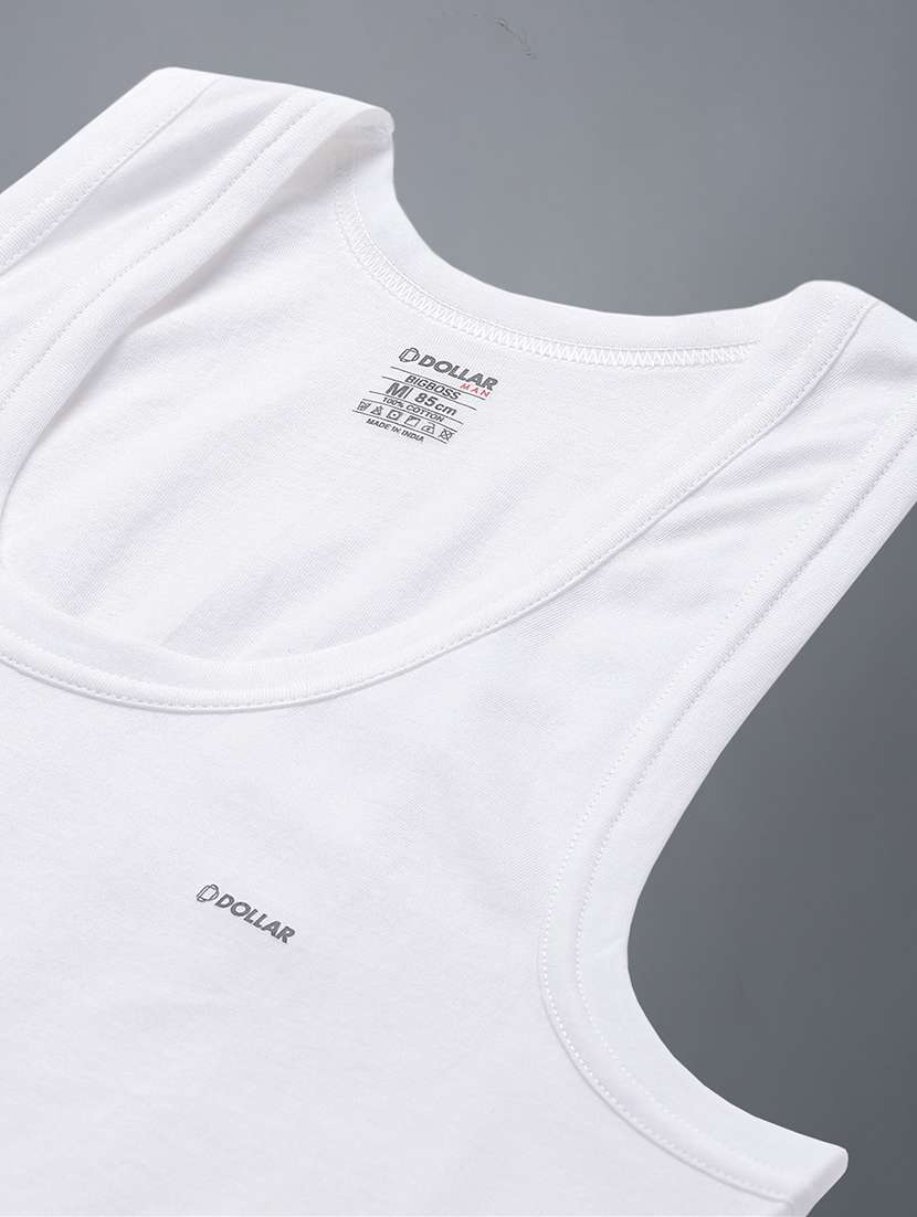 men pack of 7 solid scoop neck vest - 21970344 -  Standard Image - 4