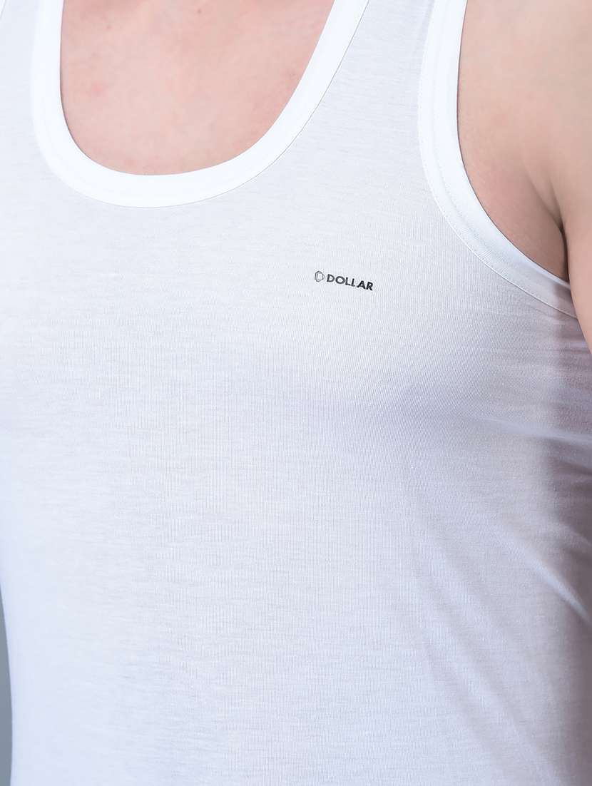 men pack of 3 solid scoop neck vest - 21970358 -  Standard Image - 4