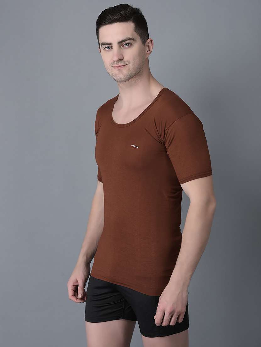 men pack of 10 solid scoop neck vest - 21970366 -  Standard Image - 1