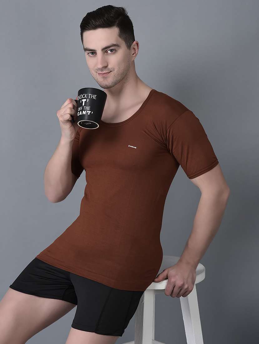 men pack of 7 solid scoop neck vest - 21970377 -  Standard Image - 1