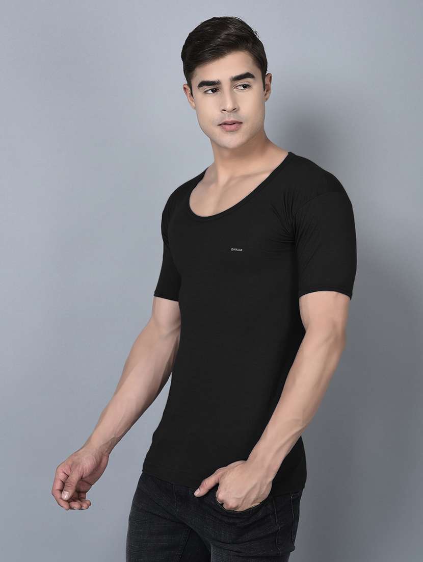 men pack of 5 solid scoop neck vest - 21970387 -  Standard Image - 1