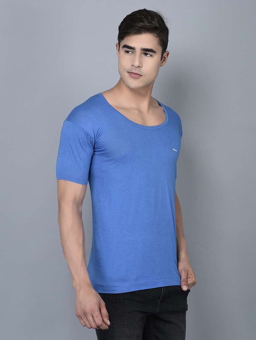 men pack of 5 solid scoop neck vest - 21970388 -  Standard Image - 1