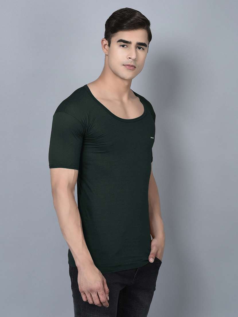 men pack of 7 solid scoop neck vest - 21970389 -  Standard Image - 1