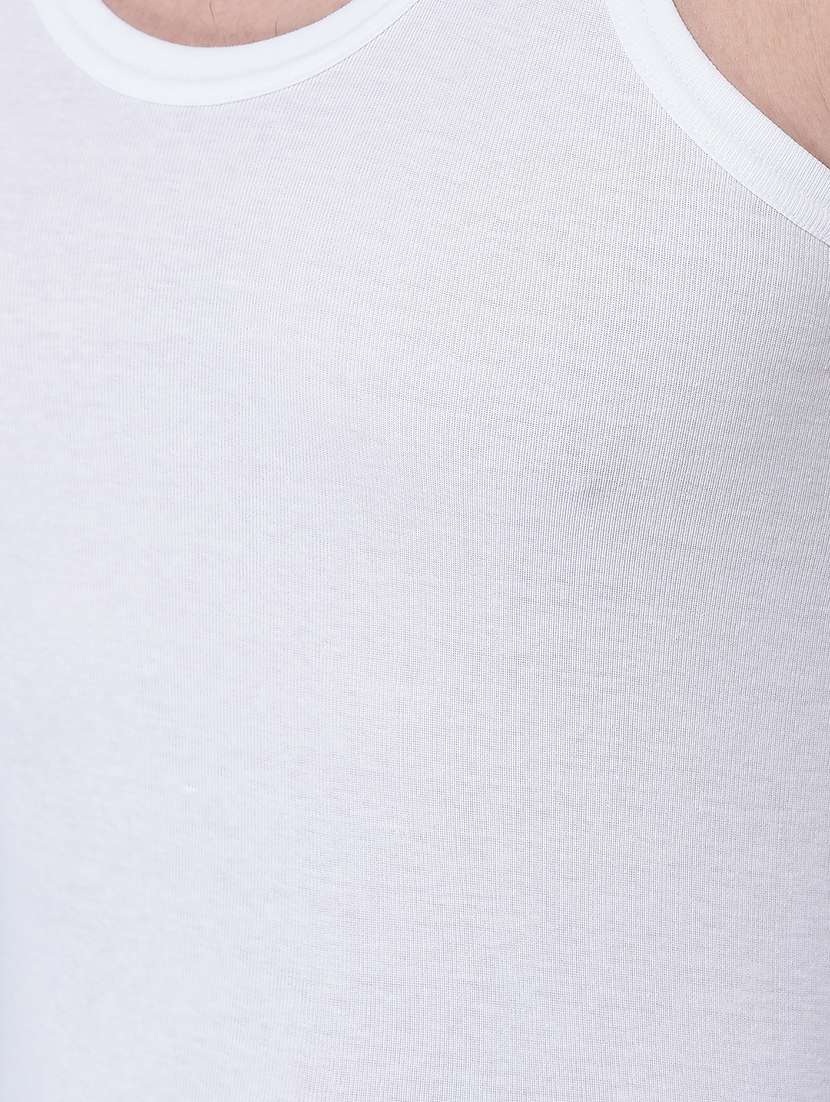 men pack of 3 solid scoop neck vest - 21970393 -  Standard Image - 4