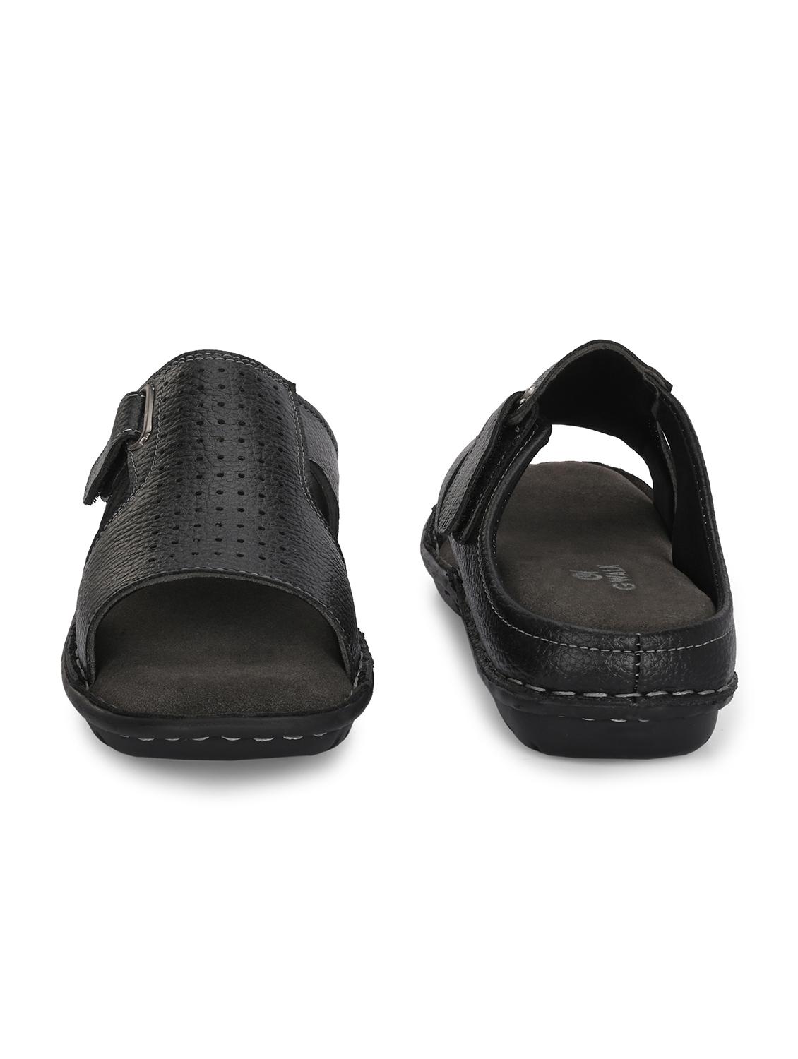 men black slip on sandal - 21970417 - Standard Image - 4