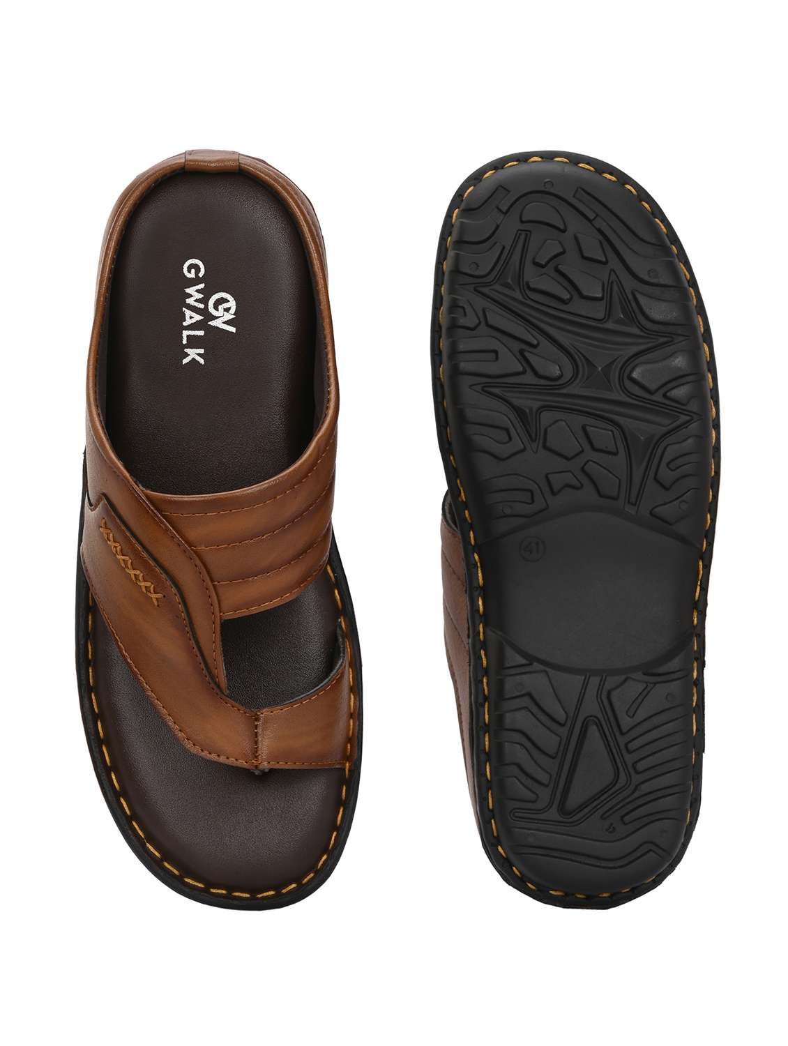 men solid toe separator sandal - 21970418 - Standard Image - 6
