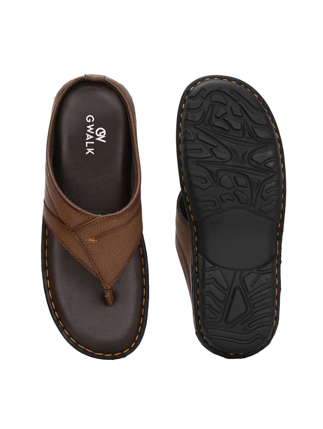 men solid toe separator sandal - 21970419 -  Standard Image - 6