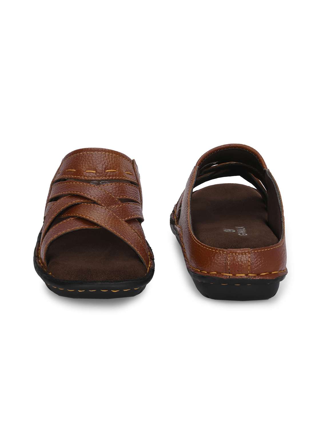 men tan slip on sandal - 21970420 -  Standard Image - 4