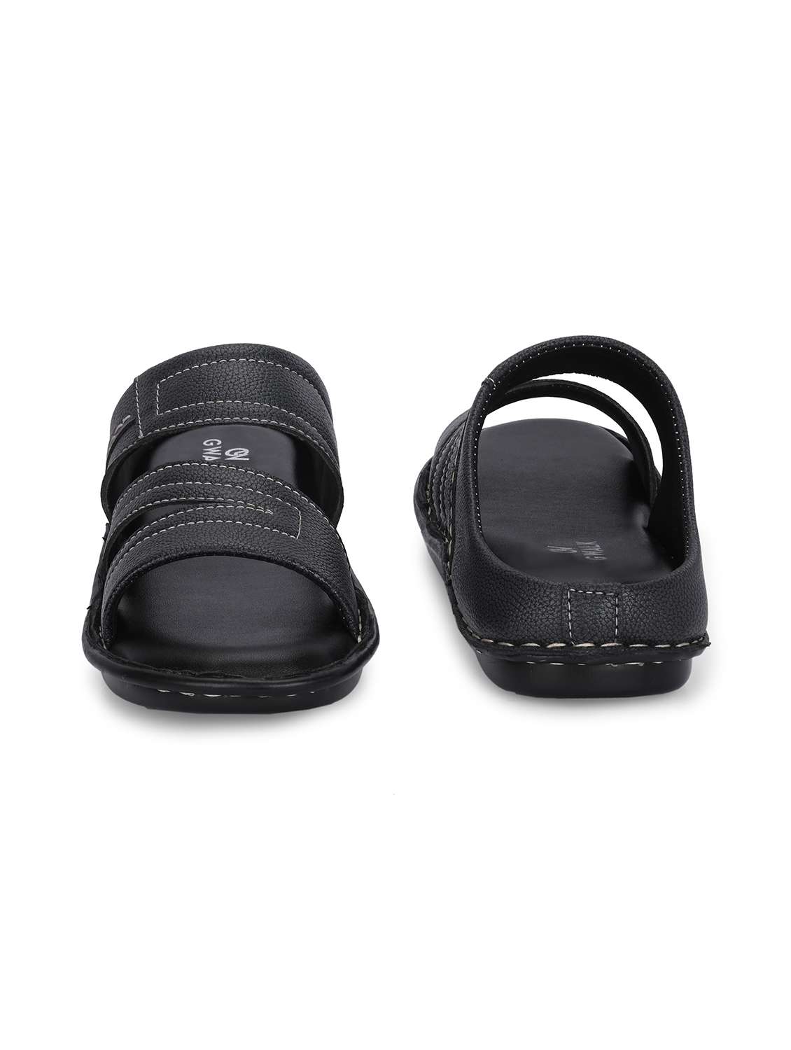 men black slip on sandal - 21970424 -  Standard Image - 4