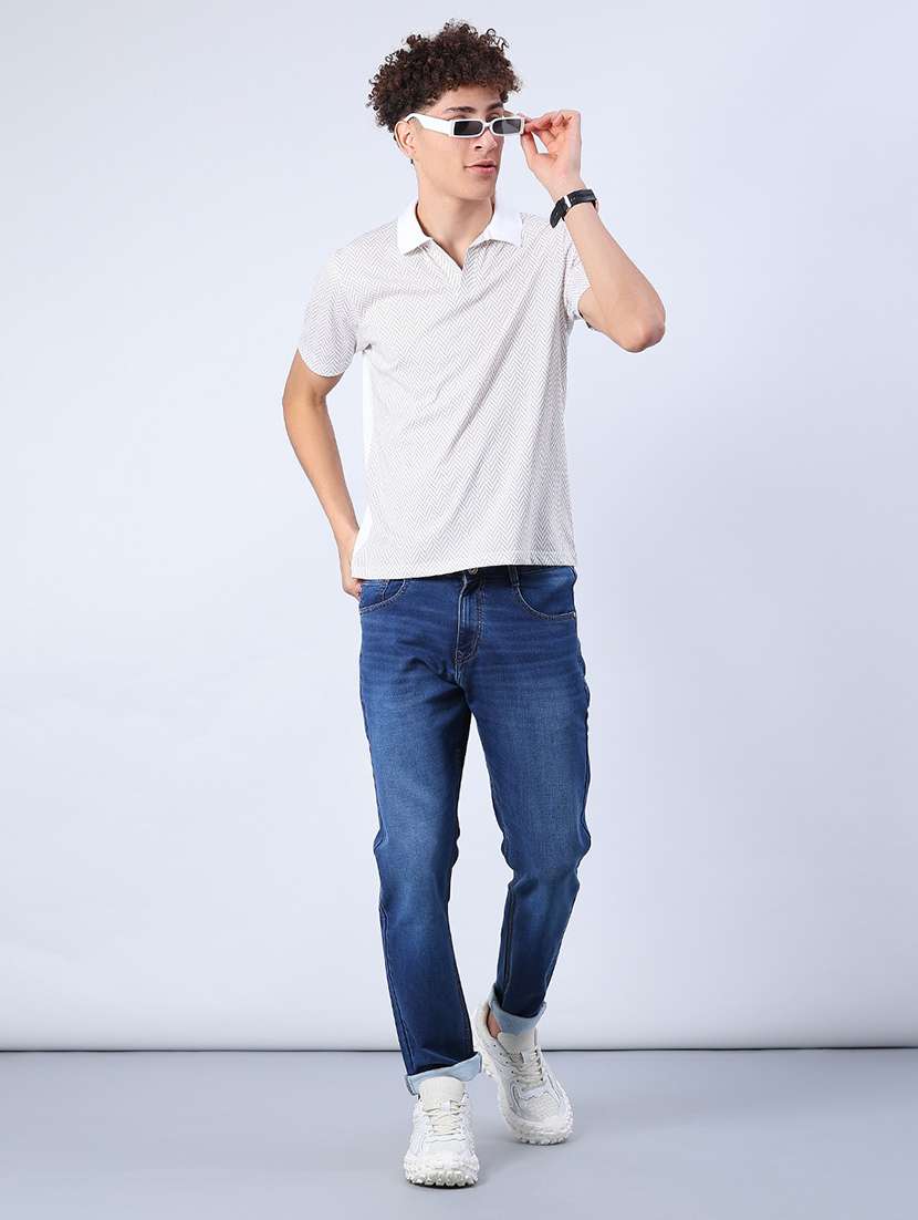 men printed short sleeve regular fit polo t-shirt - 21970489 -  Standard Image - 4