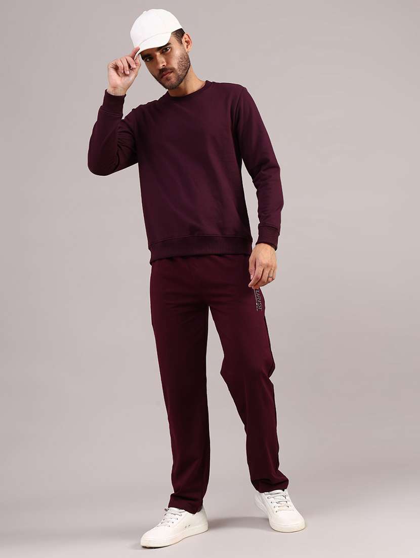 men solid mid rise full length track pant - 21970554 -  Standard Image - 4