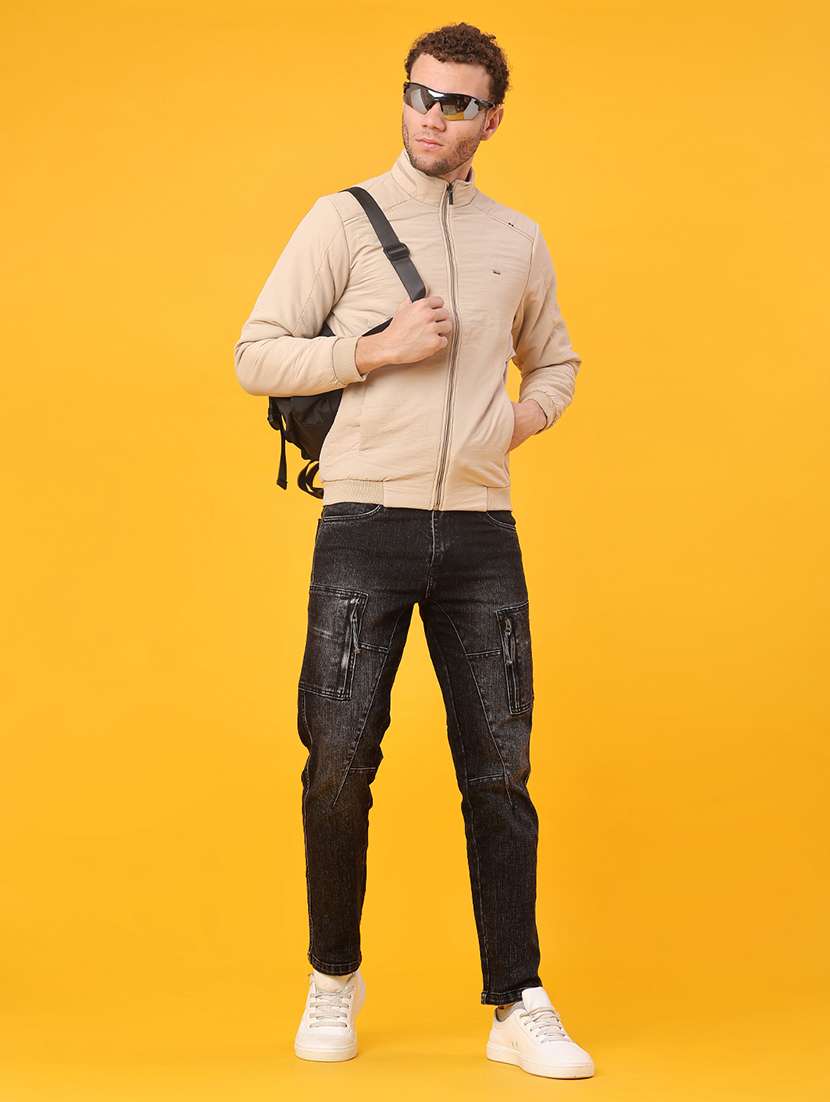 men solid long sleeve lightweight bomber jacket - 21970562 -  Standard Image - 4