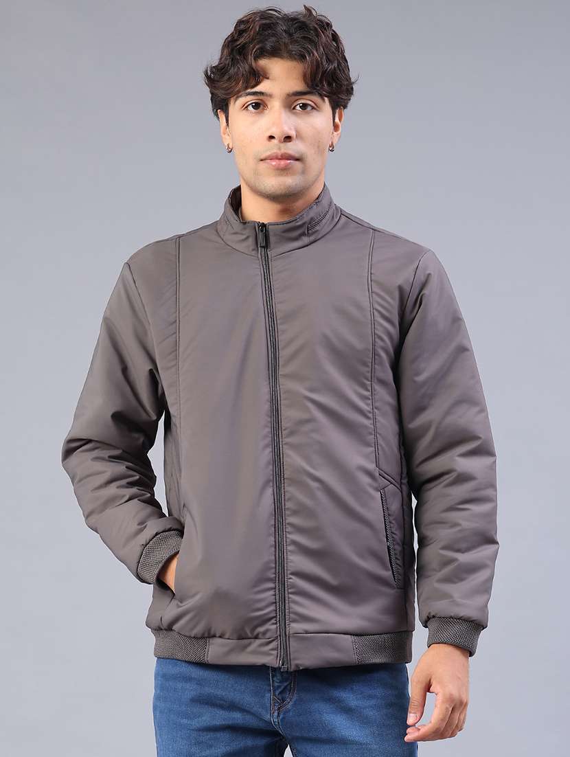 men solid long sleeve lightweight bomber jacket - 21970563 -  Standard Image - 1