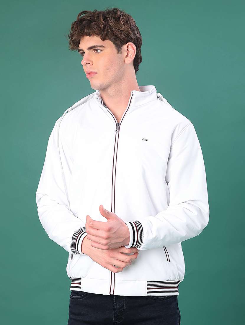 men solid long sleeve regualr fit casual jacket - 21970564 -  Standard Image - 1