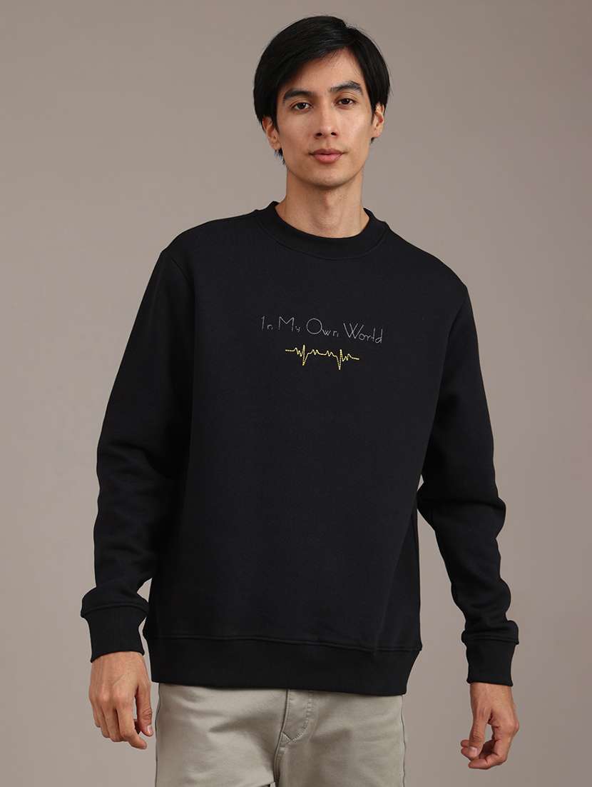 men printed long sleeve regular fit sweatshirt - 21970621 -  Standard Image - 1