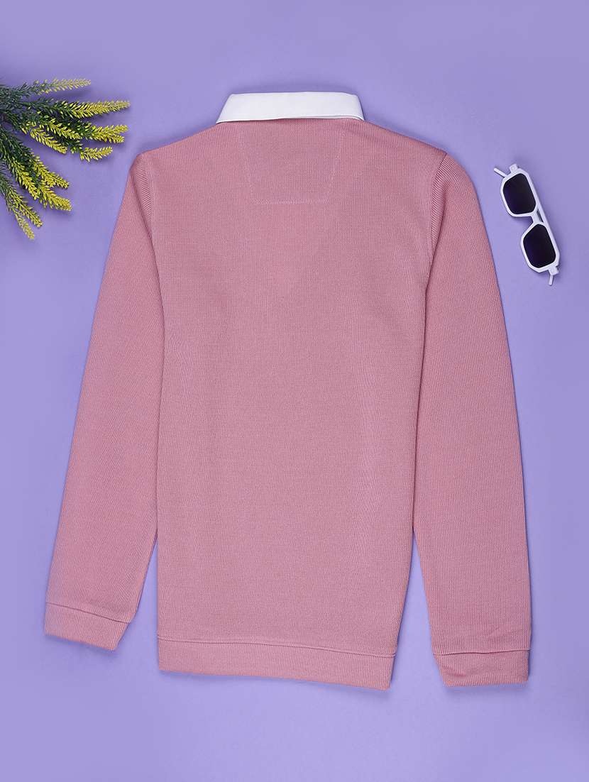 boys solid long sleeve polo t-shirt - 21970629 -  Standard Image - 1