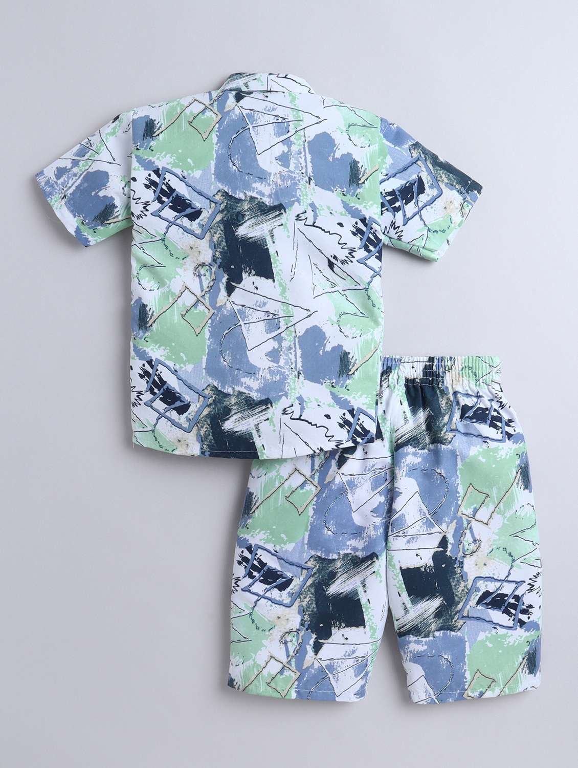 boys printed shirt and shorts co-ord set - 21970693 -  Standard Image - 1