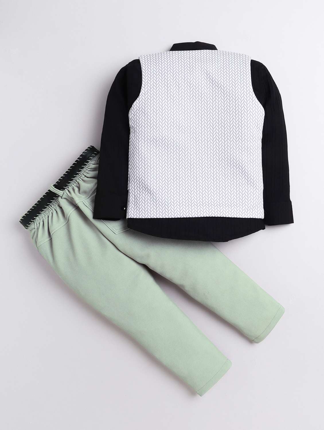 boys chevron print waistcoat and trouser set - 21970721 -  Standard Image - 1