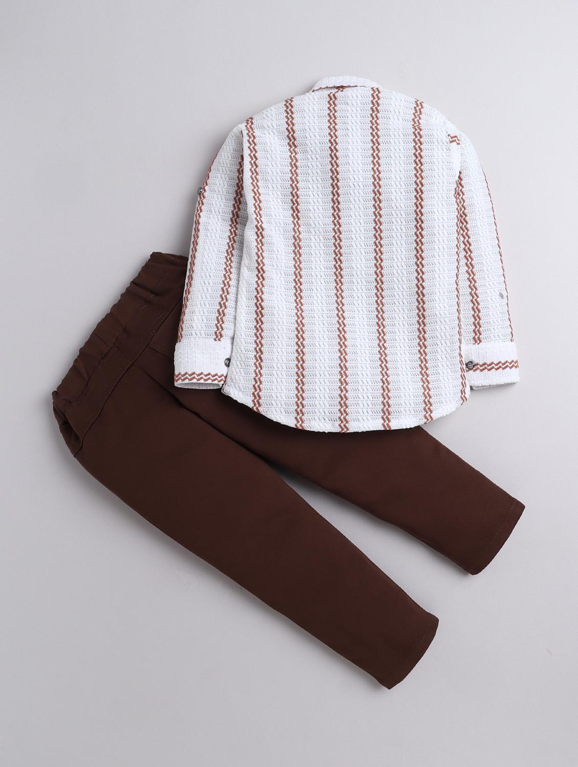 boys self designed shirt and trouser with t0shirt set - 21970725 -  Standard Image - 1