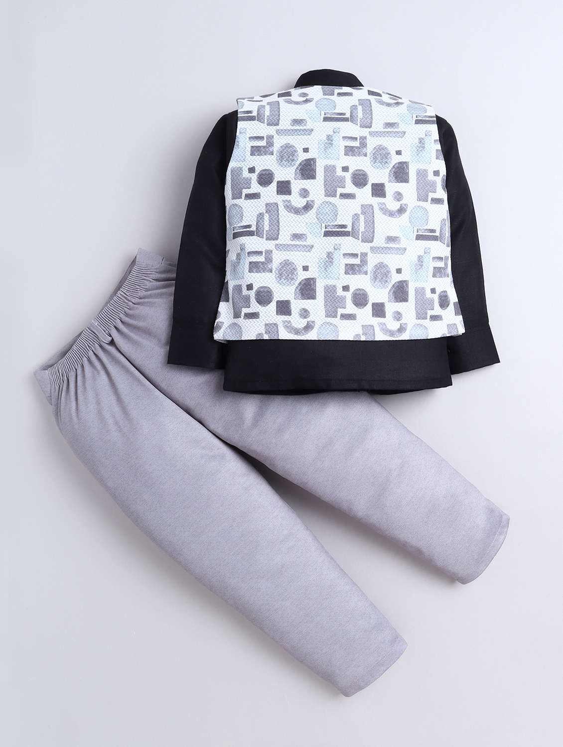 boys printed waistcoat and trouser set - 21970734 -  Standard Image - 1