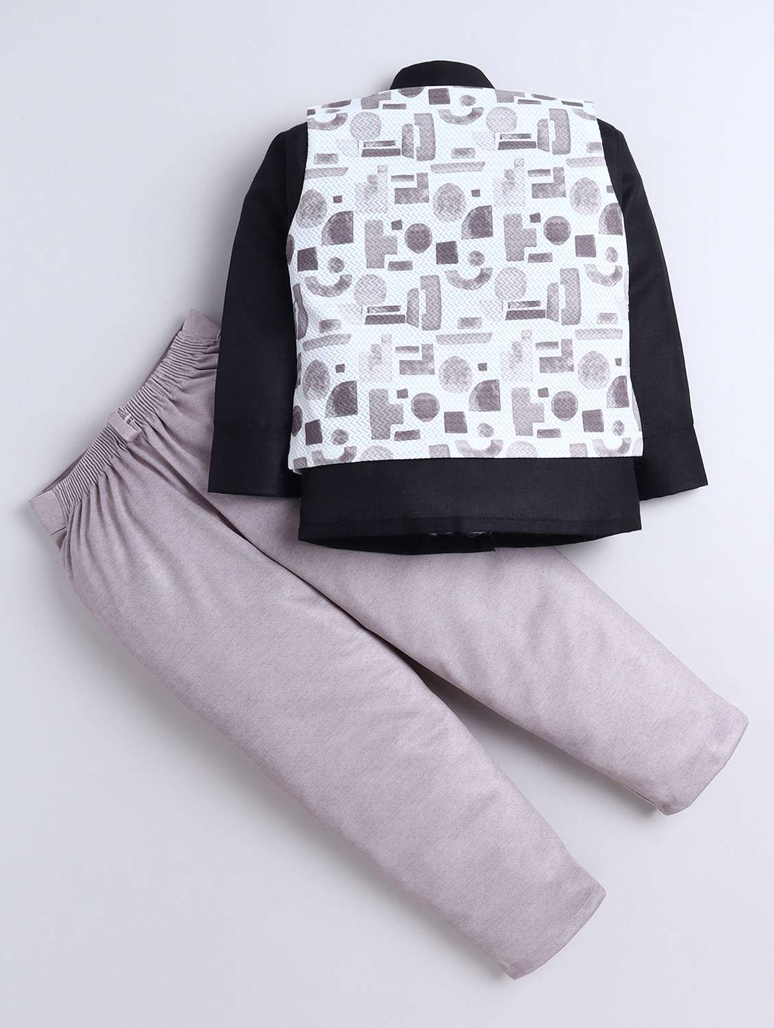 boys printed waistcoat and trouser set - 21970735 -  Standard Image - 1