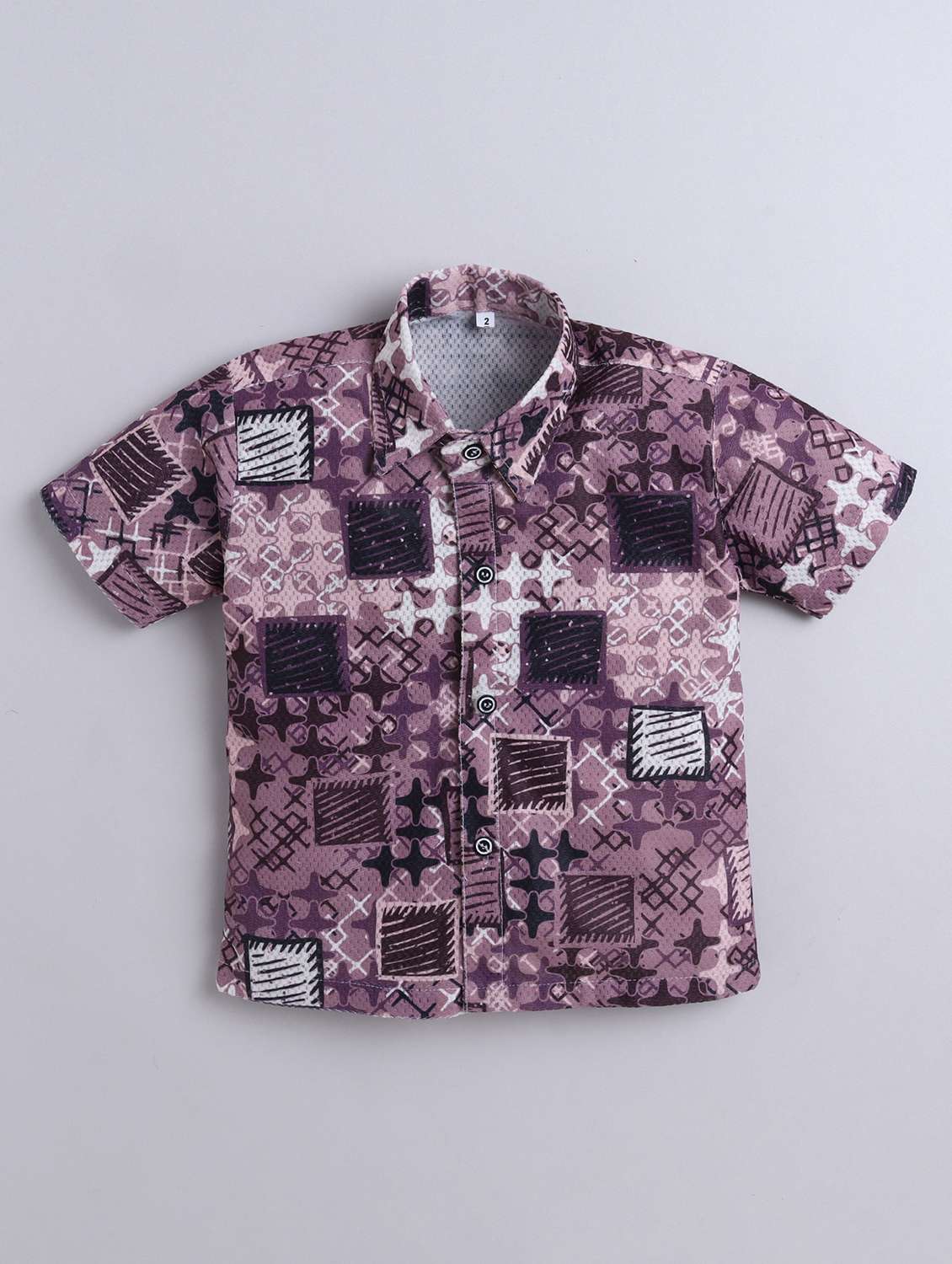 boys printed collarerd short sleeve shirt - 21970862 -  Standard Image - 1