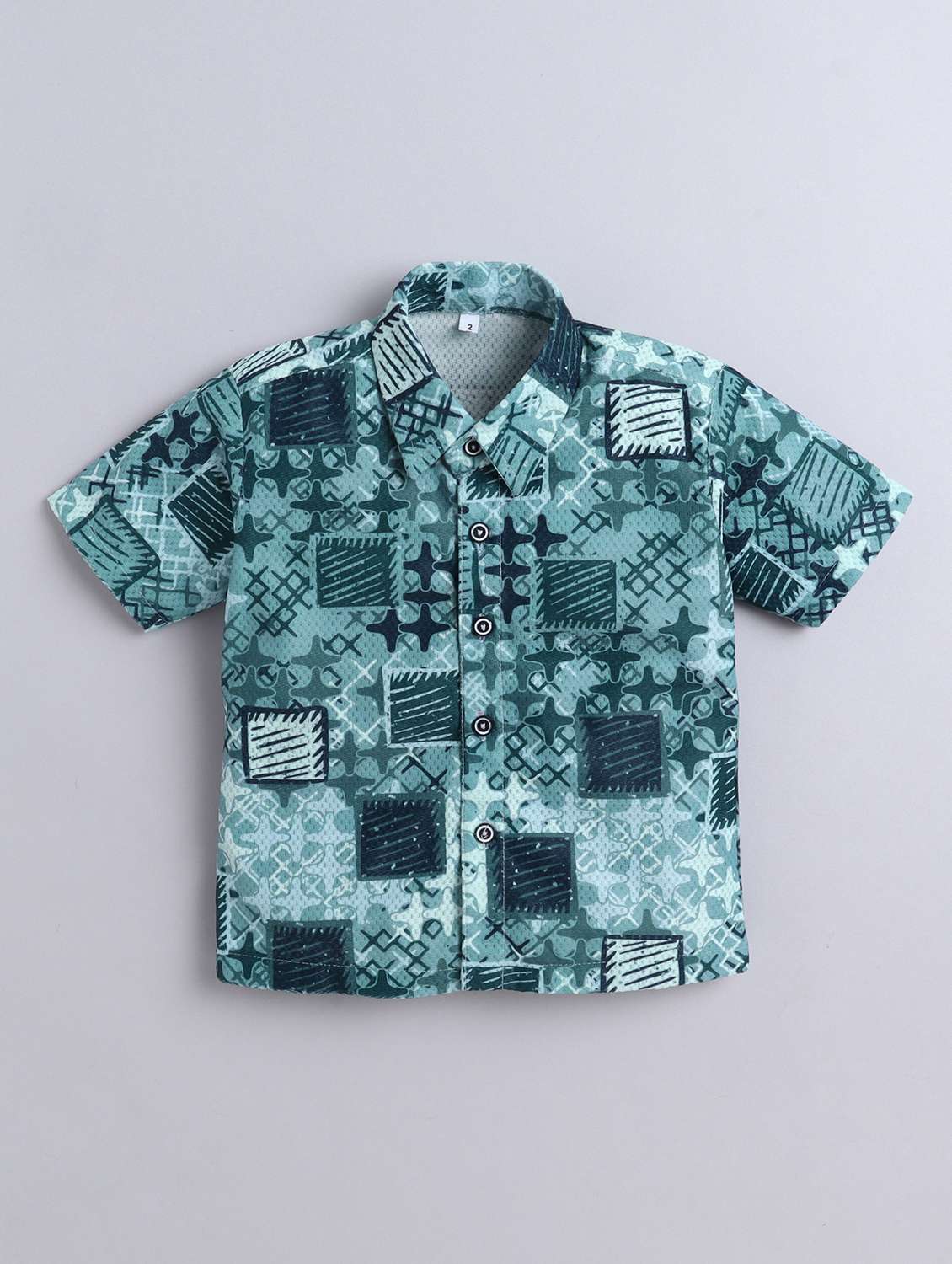 boys printed collarerd short sleeve shirt - 21970864 -  Standard Image - 1