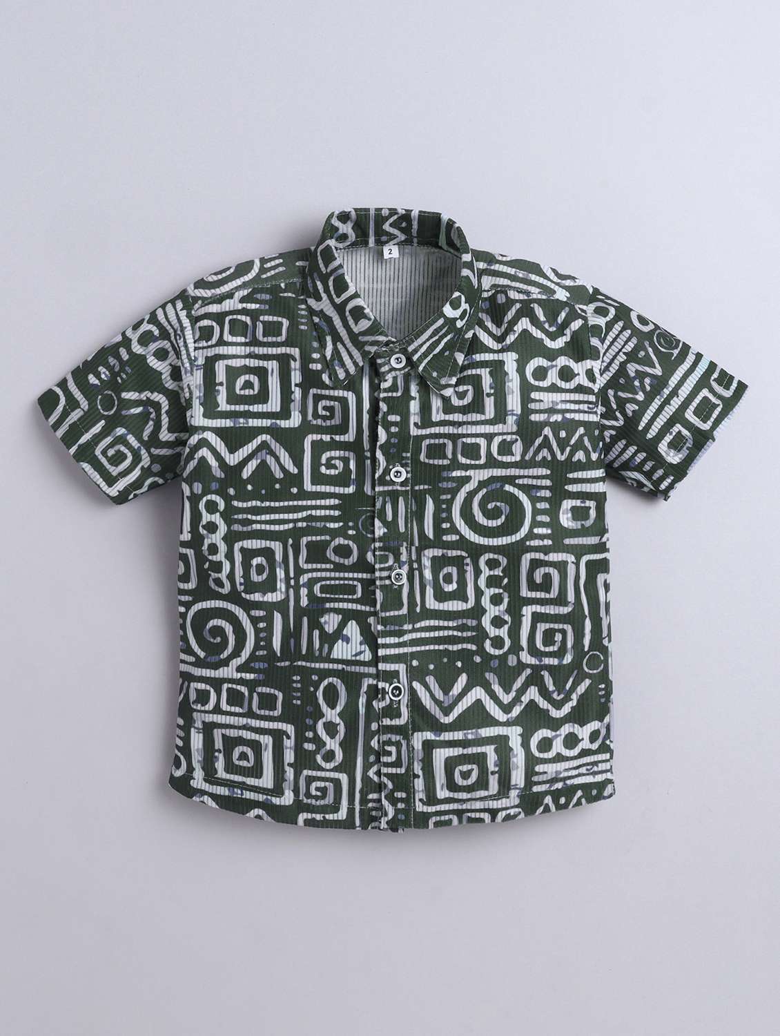 boys printed collarerd short sleeve shirt - 21970865 -  Standard Image - 1