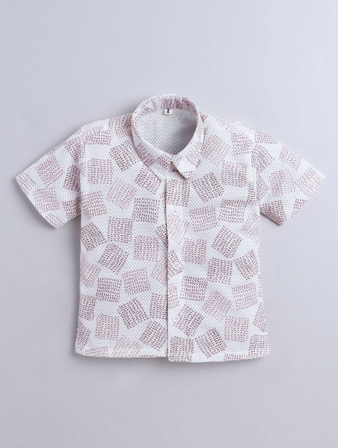 boys printed collarerd short sleeve shirt - 21970866 -  Standard Image - 1