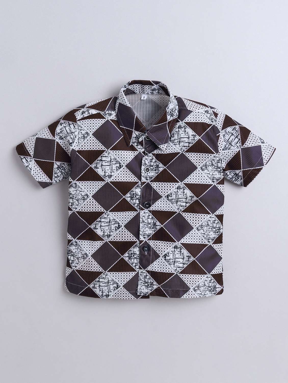 boys printed collarerd short sleeve shirt - 21970868 -  Standard Image - 1