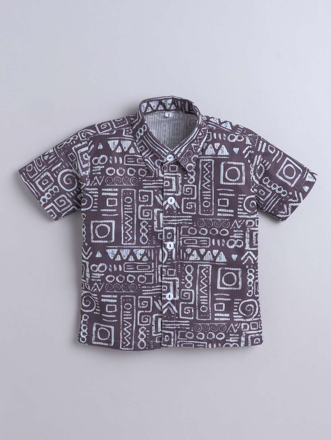 boys printed collarerd short sleeve shirt - 21970869 -  Standard Image - 1