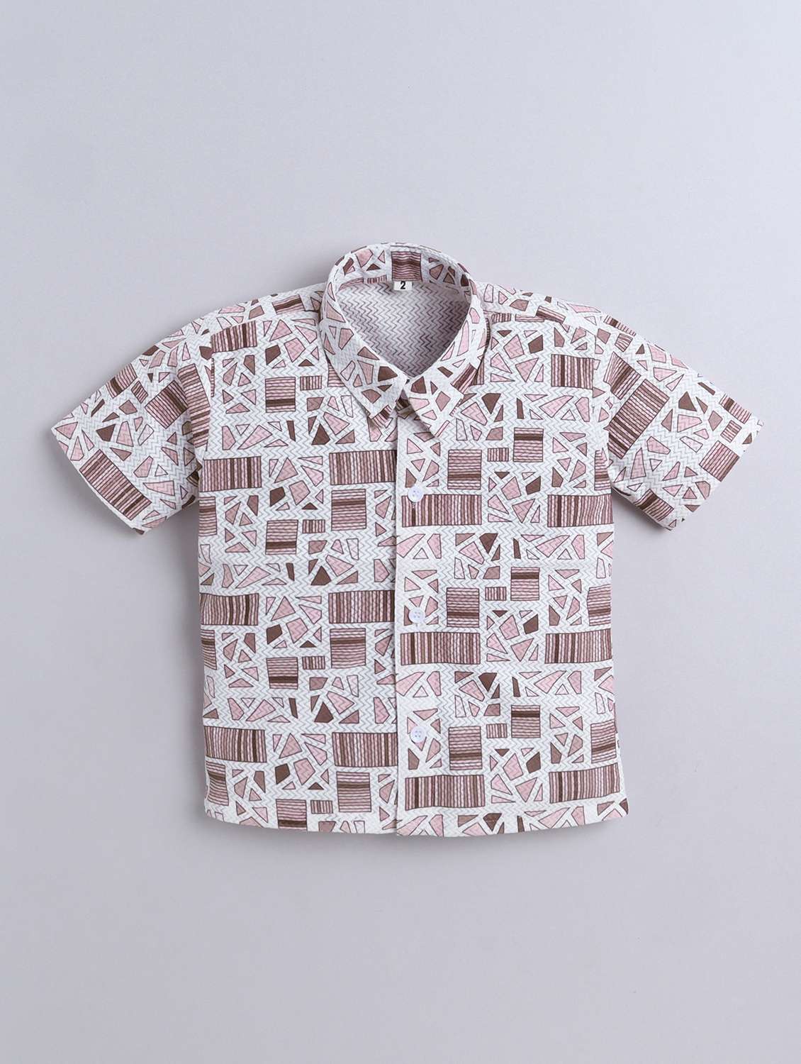 boys printed collarerd short sleeve shirt - 21970871 -  Standard Image - 1