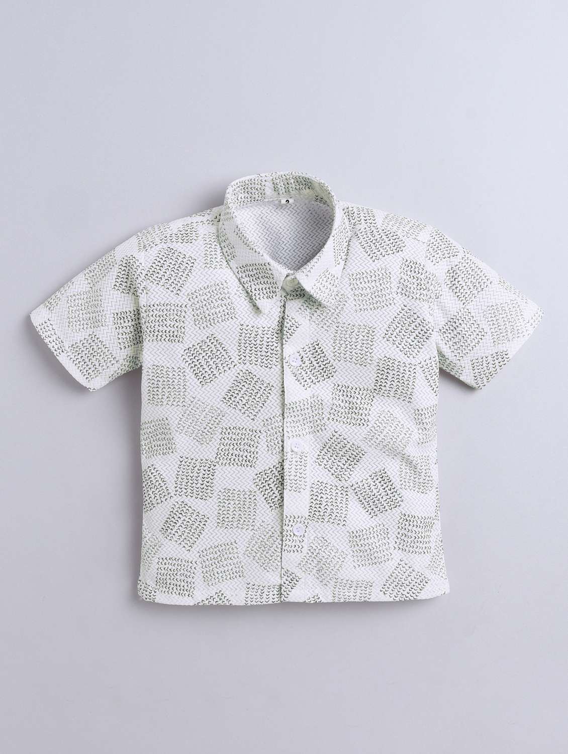 boys printed collarerd short sleeve shirt - 21970872 -  Standard Image - 1
