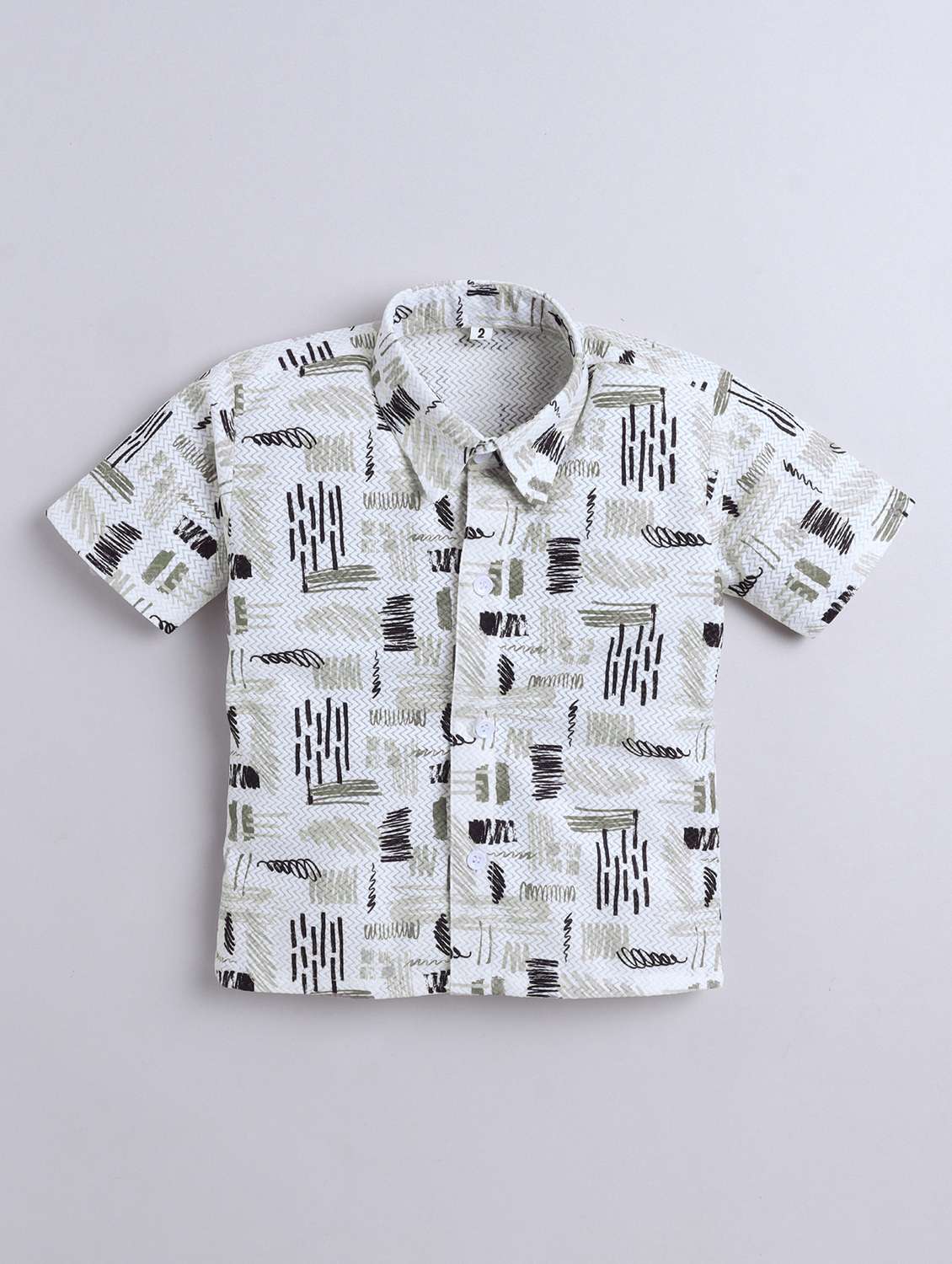 boys printed collarerd short sleeve shirt - 21970873 -  Standard Image - 1
