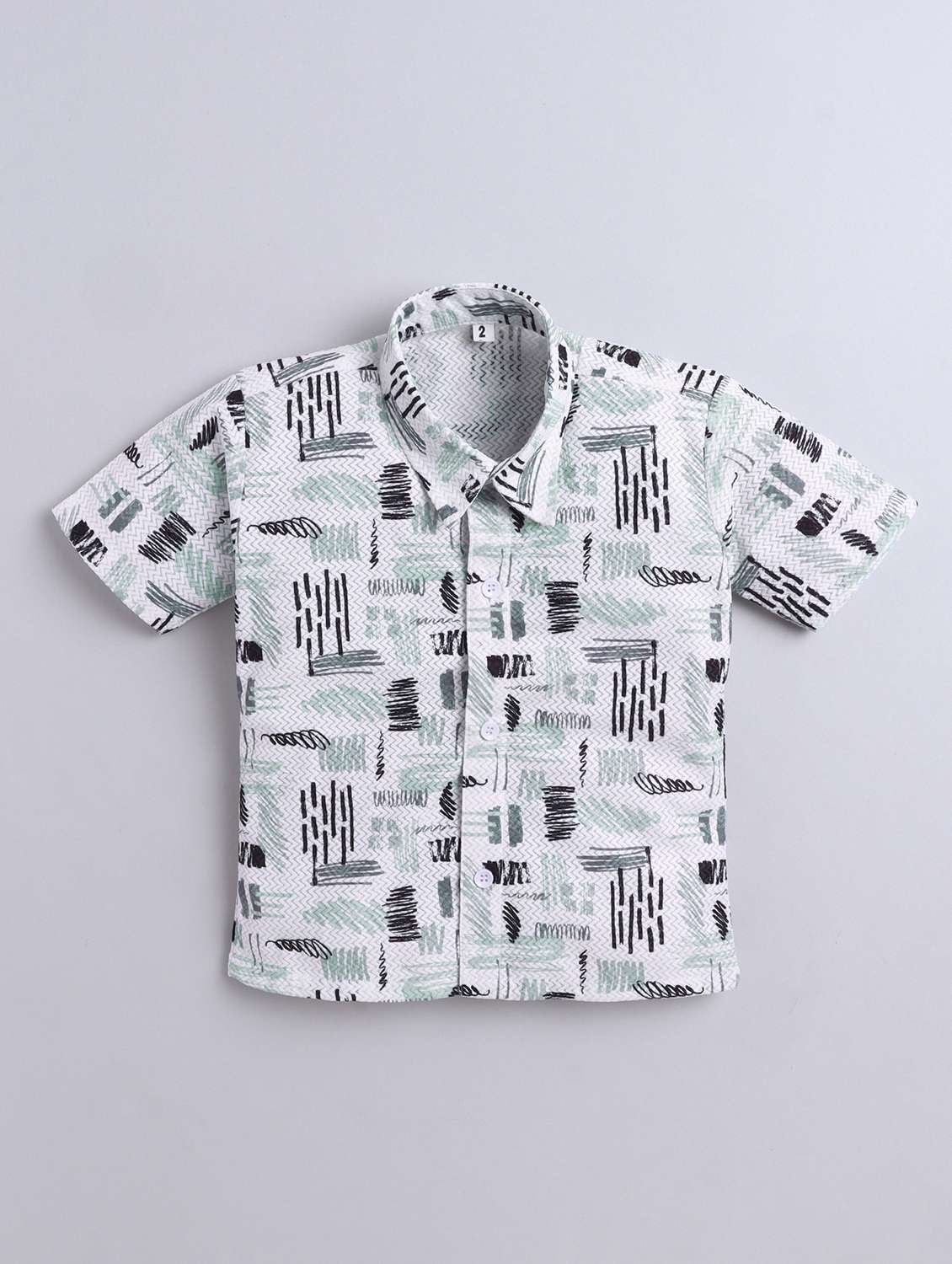 boys printed collarerd short sleeve shirt - 21970874 -  Standard Image - 1