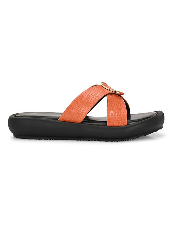 women brown slip on sandal - 21970876 - Standard Image - 4