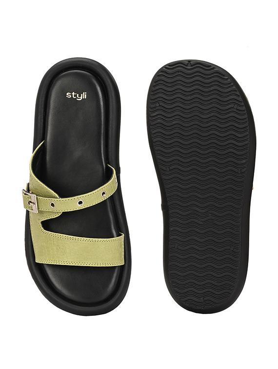 women green slip on sandal - 21970877 - Standard Image - 6