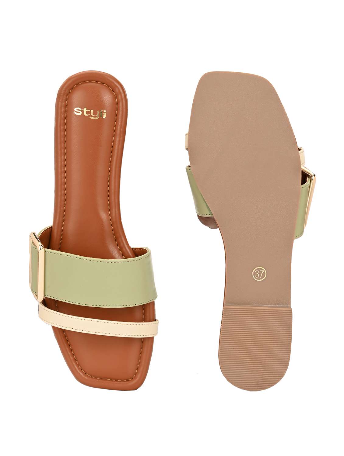 women solid slip on flat sandal - 21970881 -  Standard Image - 4