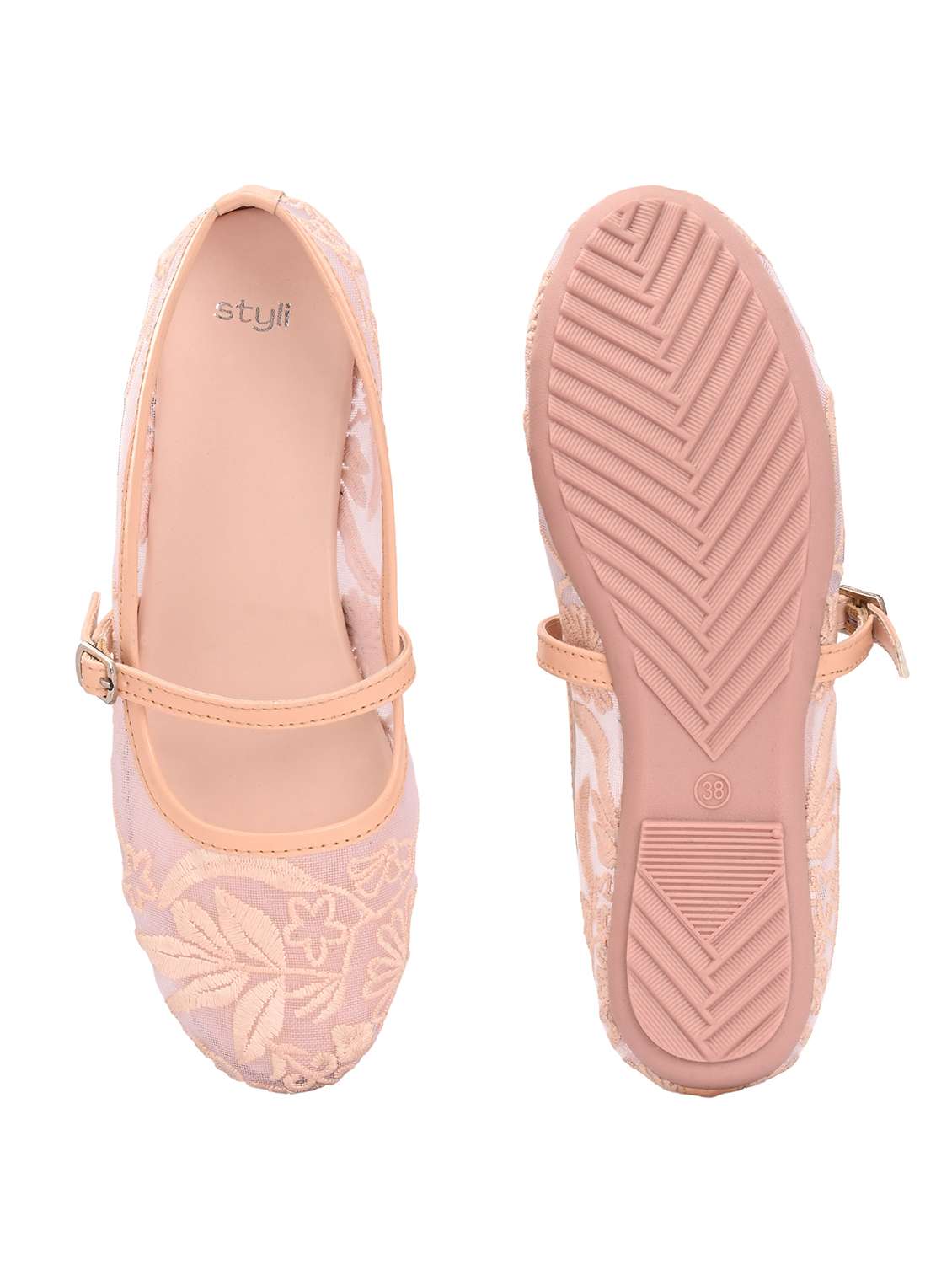 women peach slip on ballerina - 21970883 -  Standard Image - 4