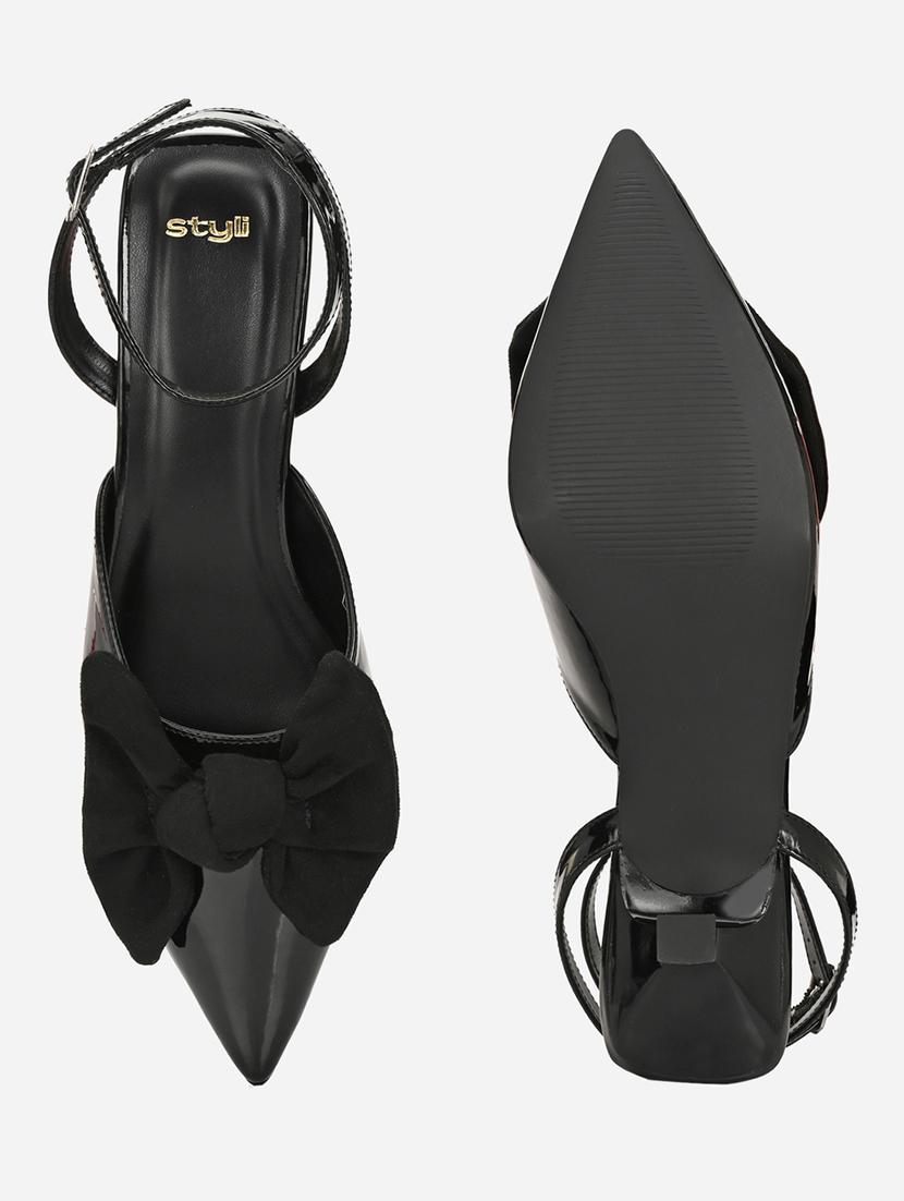 women black ankle strap kitten heels - 21970890 - Standard Image - 6
