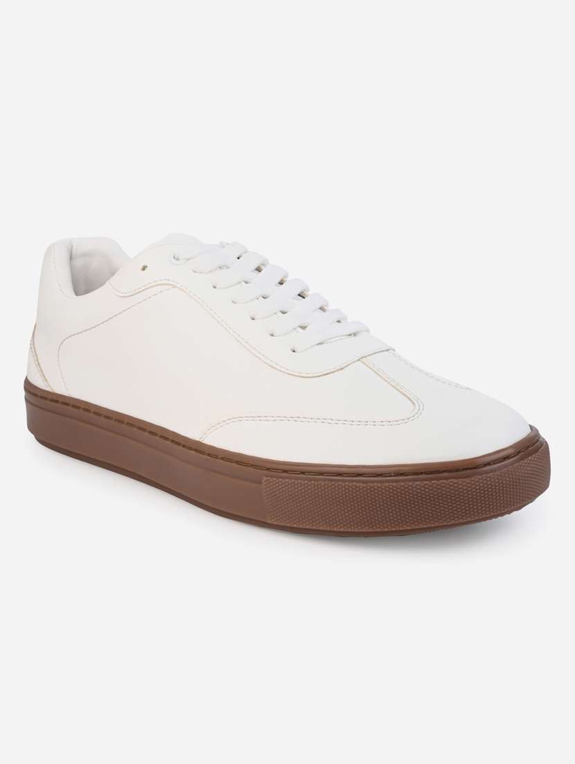 men white lace up sneaker - 21970905 -  Standard Image - 1