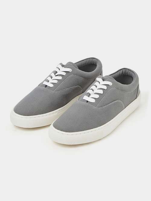 men grey lace up sneaker - 21970907 -  Standard Image - 0