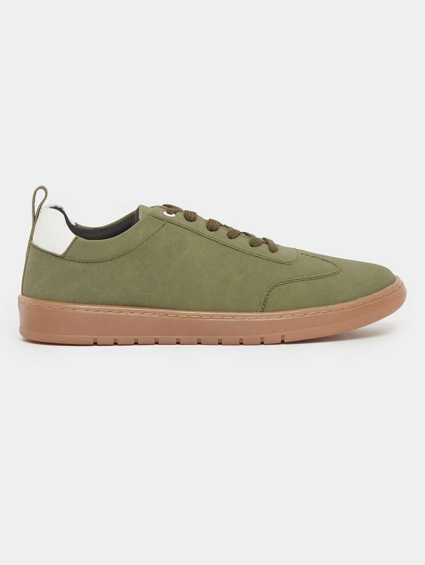 men olive lace up sneaker - 21970912 -  Standard Image - 1