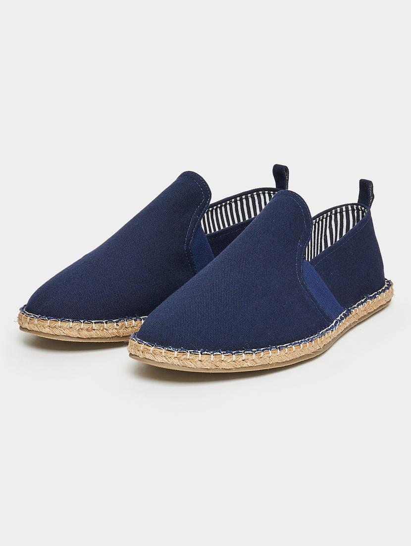 men navy blue slip on espadrille - 21970916 - Standard Image - 1