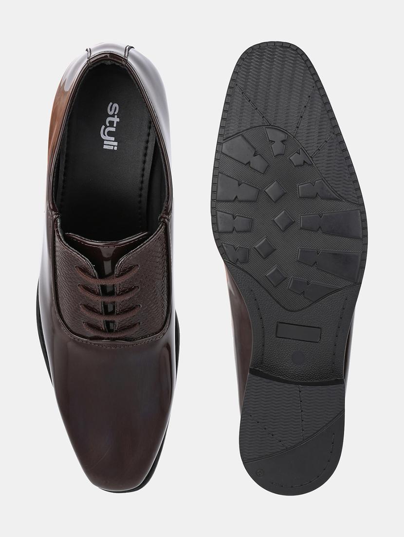 men brown lace up oxford - 21970917 - Standard Image - 6
