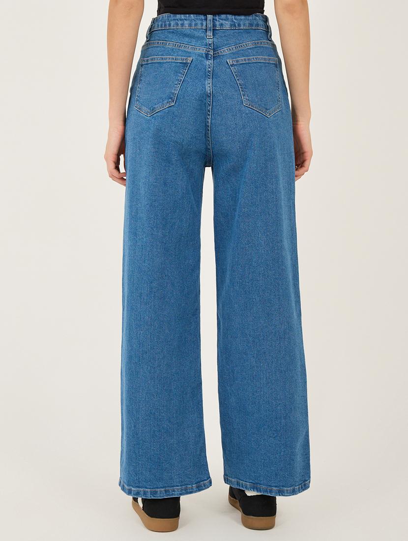 women solid high rise wide leg jean - 21970923 - Standard Image - 1