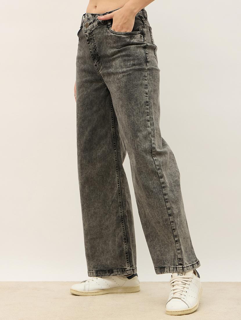 women washed mid rise wide leg jean - 21970924 -  Standard Image - 1