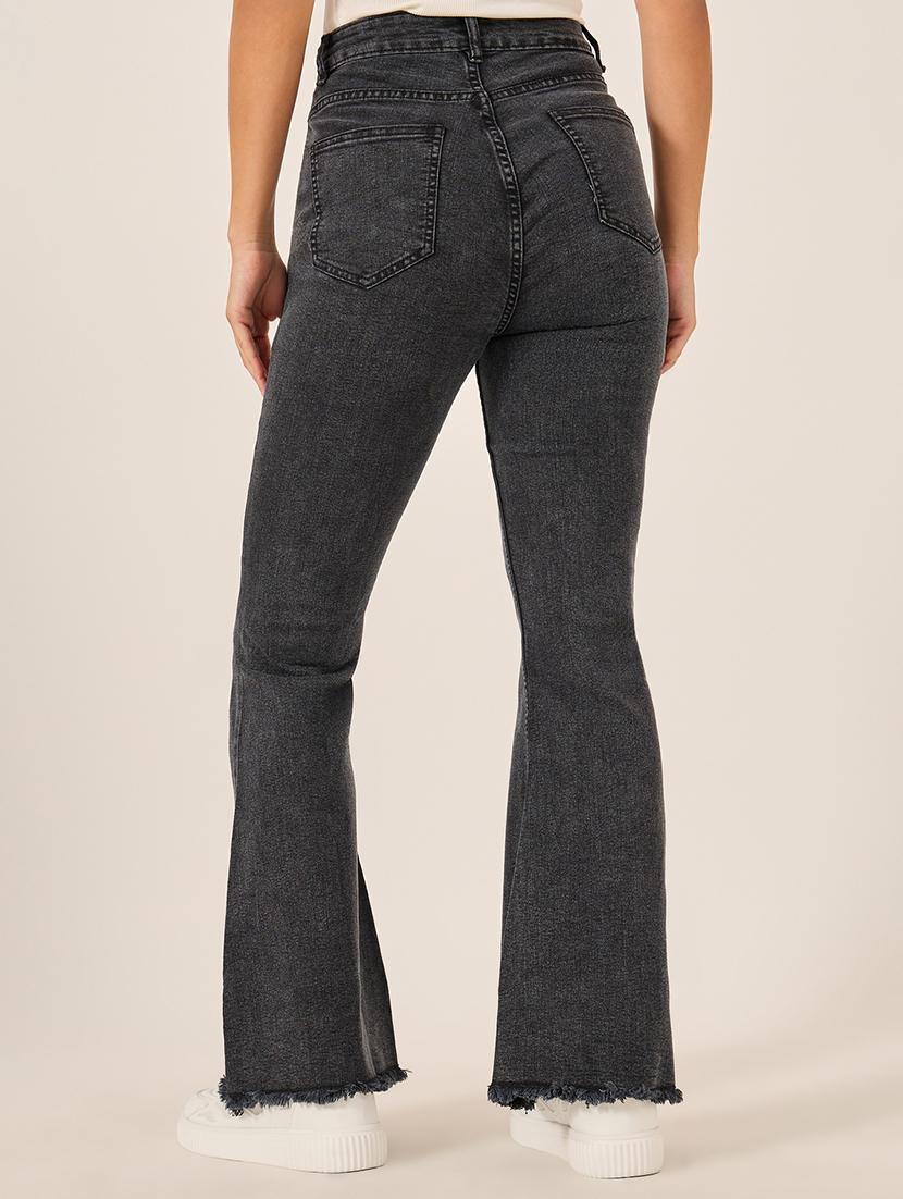 women distressed high rise bootcut jean - 21970926 - Standard Image - 1