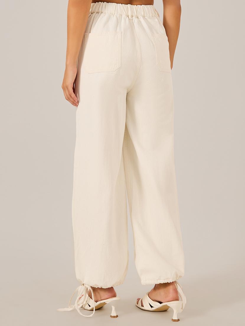 women solid beige high rise relaxed fit jeans - 21970928 -  Standard Image - 1