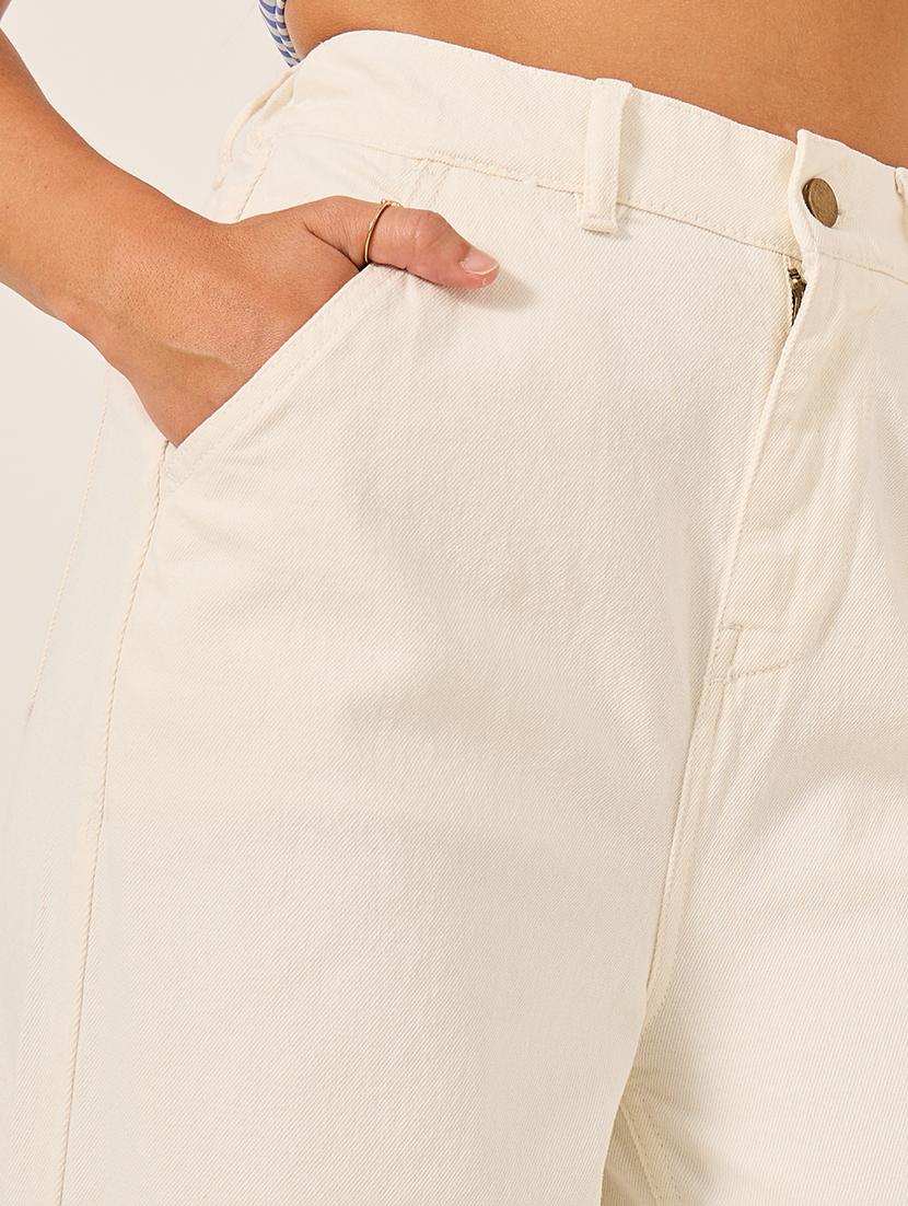 women solid beige high rise relaxed fit jeans - 21970928 - Standard Image - 4